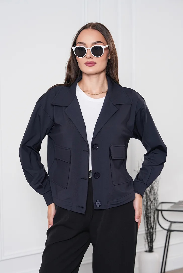 Cep Detaylı Spor Blazer Ceket